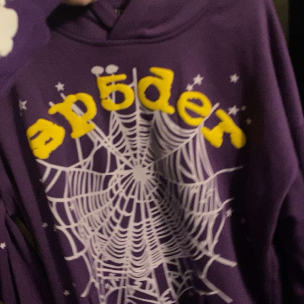 Purple Spider Web Men's Hoodie